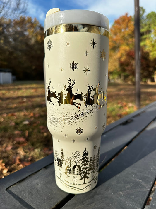 Santa Sleigh Tumbler