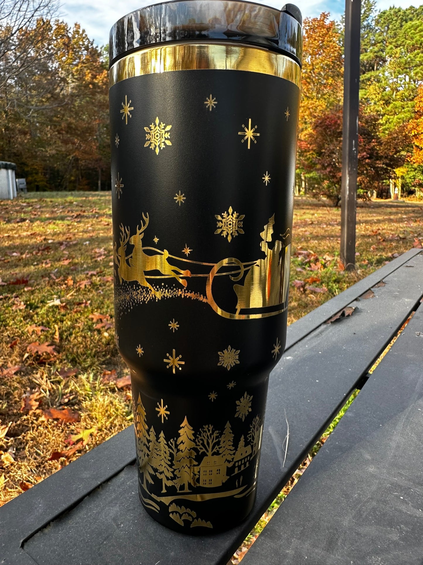 Santa Sleigh Tumbler