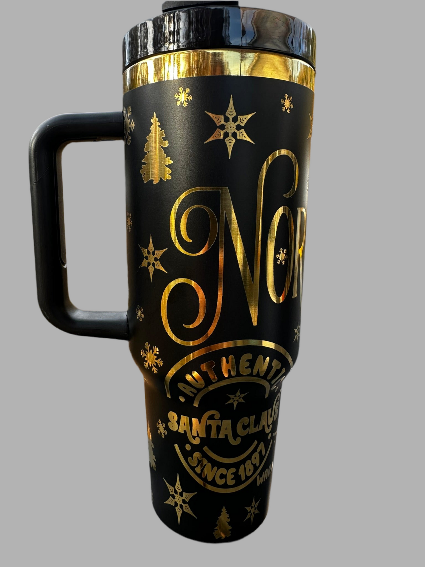 Black & Gold North Pole Tumbler