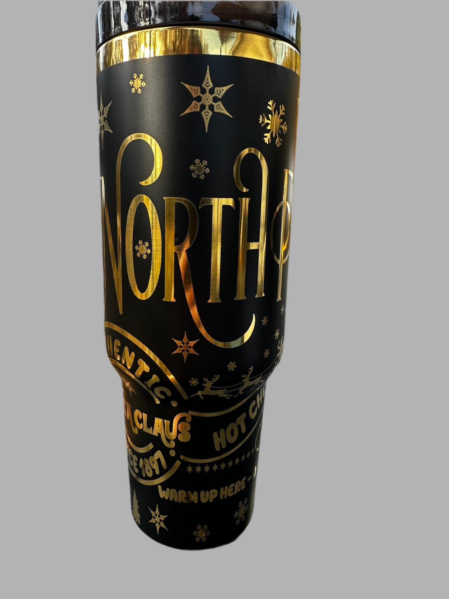 Black & Gold North Pole Tumbler