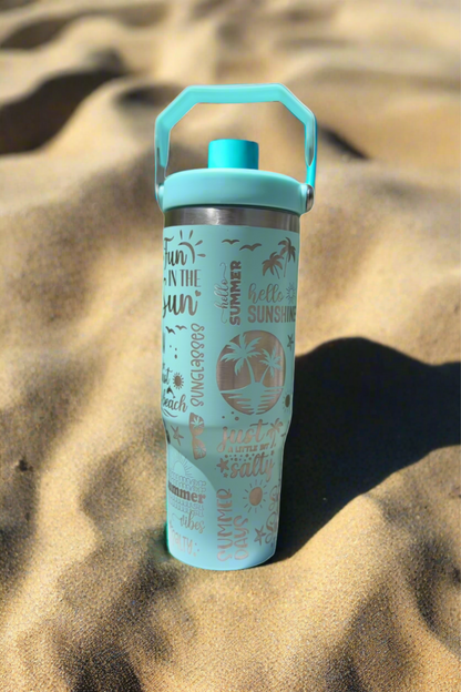 22oz. 'Beach Waves' Flip-Top Water Bottle