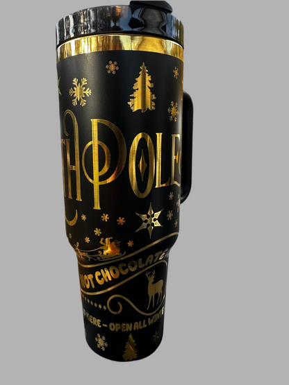 Black & Gold North Pole Tumbler