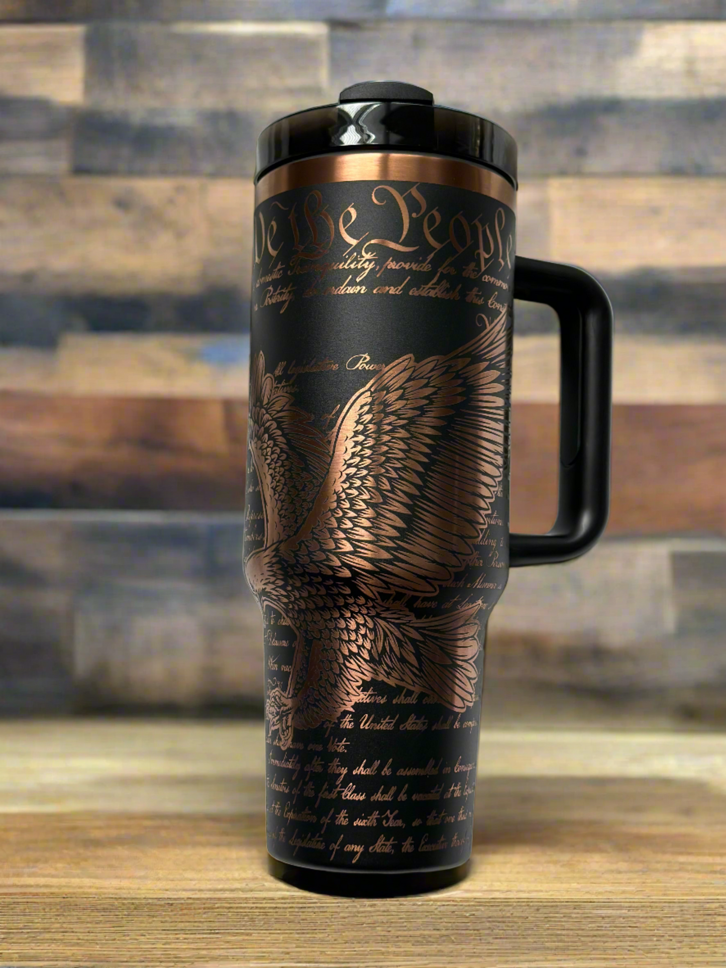 40 oz. Tumbler-Freedom Design on Copper Background